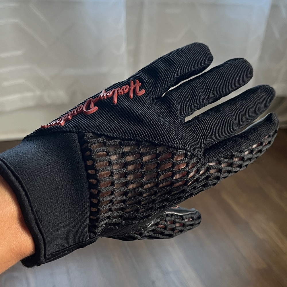 Harley-Davidson Black and Orange Mesh Riding Gloves